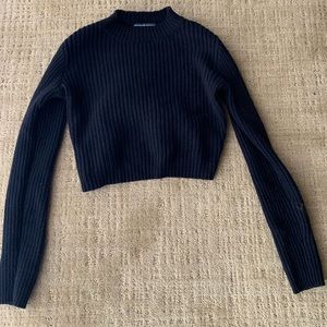 Crop black sweater (one size)